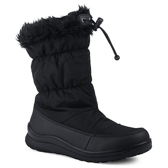 London Fog Jane II Nylon Faux Fur Winter Boots - Picture 1 of 5